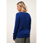Pull Col V Nora - 100% Cachemire 2 Fils - Outremer - Femme