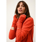 Mitaines Zoe Orange, 100% Cachemire, 2 Fils, Jersey - Mixte