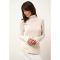 Pull Col Roulé Lexie - 100% Cachemire 2 Fils - Neige - Femme