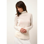 Pull Col Roulé Lexie - 100% Cachemire 2 Fils - Neige - Femme