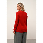 Pull Col Rond Helen Rouge - 100% Cachemire - 2 Fils - Jersey - Femme