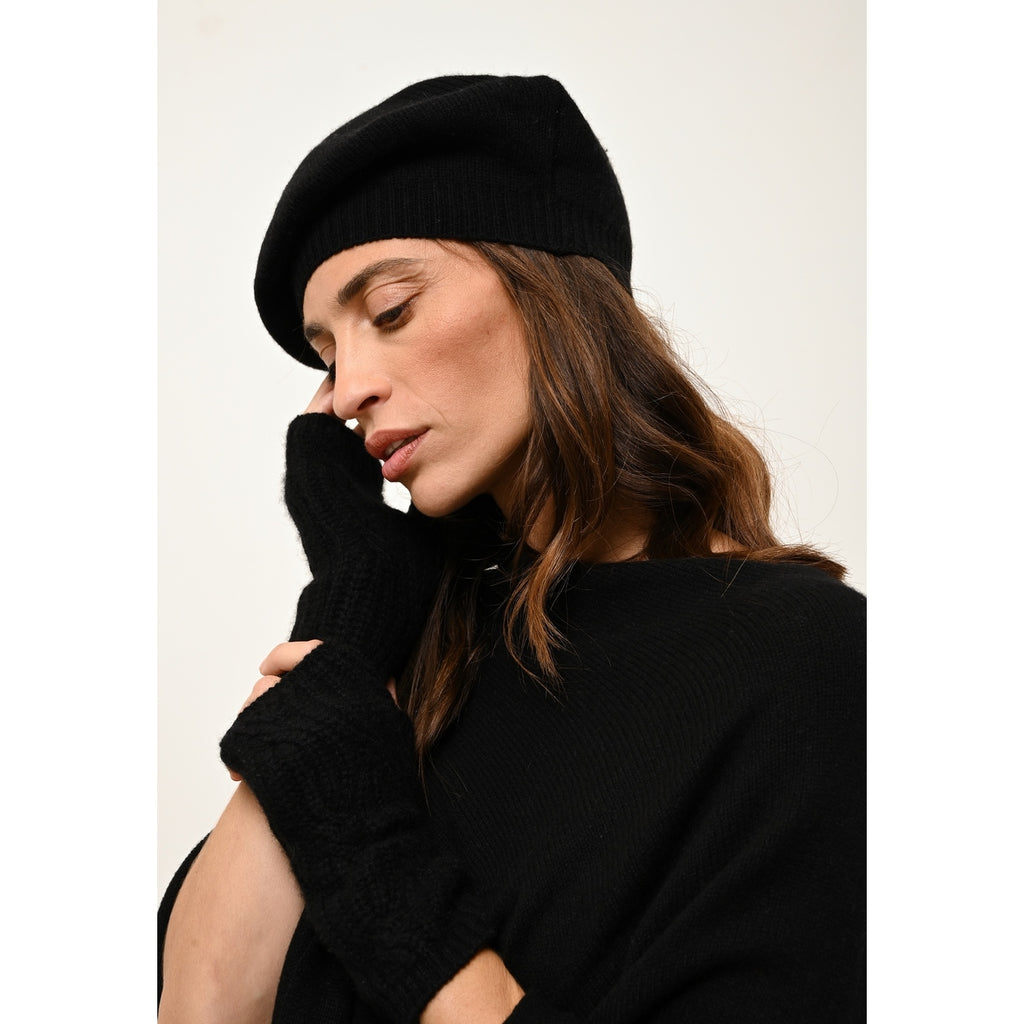 Béret 4 Fils Paris - 100% Cachemire 4 Fils - Noir - Mixte