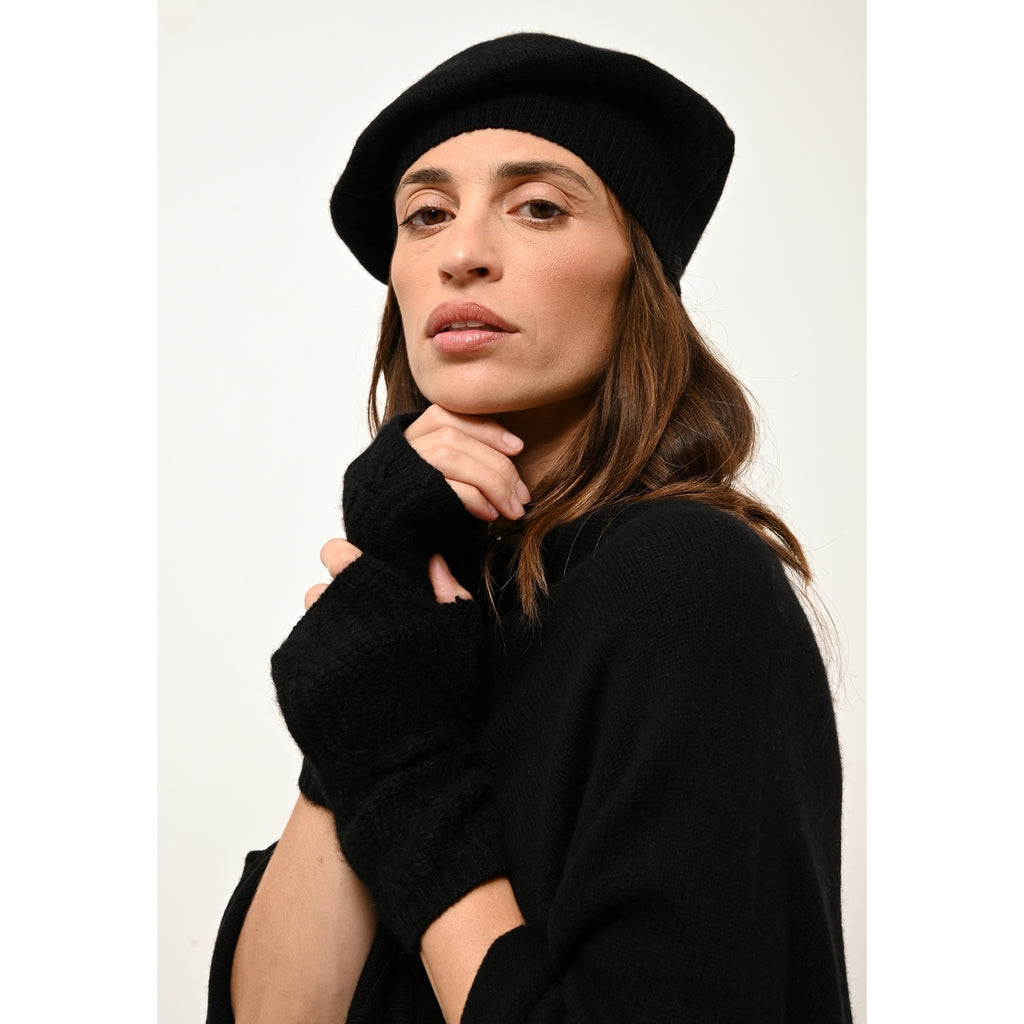 Béret 4 Fils Paris - 100% Cachemire 4 Fils - Noir - Mixte