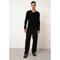 Pull Col V  Tom - 100% Cachemire 2 Fils - Noir - Homme