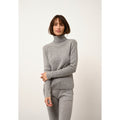 Pull Col Roulé Lanais - 100% Cachemire 2 Fils - Nuage Chiné - Femme
