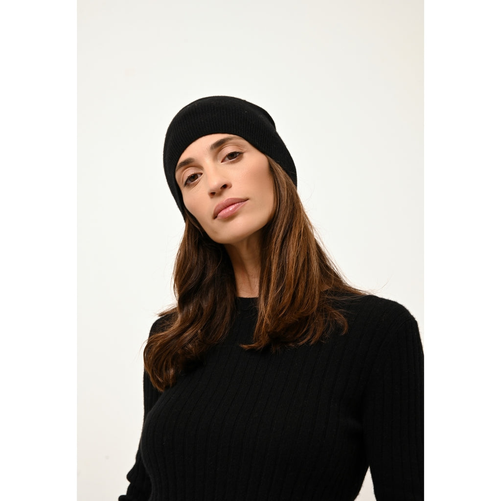 Pull Col Rond Avana - 100% Cachemire 2 Fils - Noir - Femme