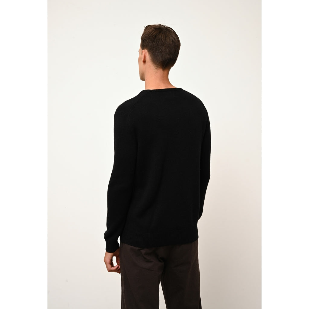 Pull Col Rond 4 Fils Gabin - 100% Cachemire 4 Fils - Noir - Homme