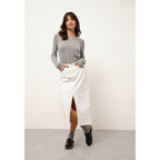Pull Col Rond 4 Fils Joyce - 100% Cachemire 4 Fils - Nuage Chiné - Femme