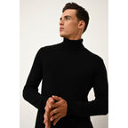 Pull Col Roulé 4 Fils Sacha - 100% Cachemire 4 Fils - Noir - Homme