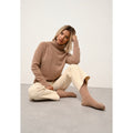Pull Col Roulé Lilly - 100% Cachemire 2 Fils - Camel Chiné - Femme