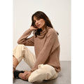 Pull Col Roulé Blantyre - 100% Cachemire 2 Fils - Camel Chiné - Femme