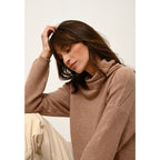 Pull Col Roulé Blantyre - 100% Cachemire 2 Fils - Camel Chiné - Femme