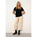 T-Shirt Col V Glamis Noir - 100% Cachemire - 2 Fils - Jersey - Femme