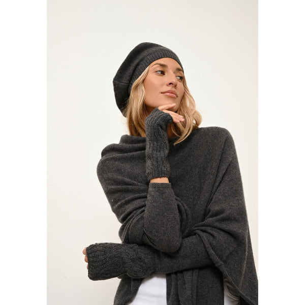 Béret 4 Fils Paris - 100% Cachemire 4 Fils - Anthracite Chiné - Mixte