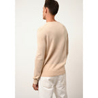 Pull Col V  Walt - 100% Cachemire 2 Fils - Sable - Homme