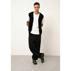 Cardigan Col V Sans Manches Lana - 100% Cachemire 2 Fils - Noir - Homme