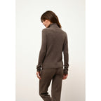 Pull Col Roulé Lanais - 100% Cachemire 2 Fils - Taupe Chiné - Femme