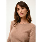 Pull Col Rond 4 Fils Joyce - 100% Cachemire 4 Fils - Camel Chiné - Femme