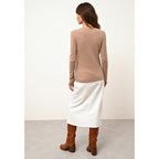 Pull Col Rond 4 Fils Joyce - 100% Cachemire 4 Fils - Camel Chiné - Femme