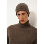 Pull Col Roulé 4 Fils Sacha - 100% Cachemire 4 Fils - Taupe Chiné - Homme