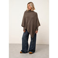 Poncho Ashley Taupe Chiné - 100% Cachemire - 4 Fils - Jersey - Femme