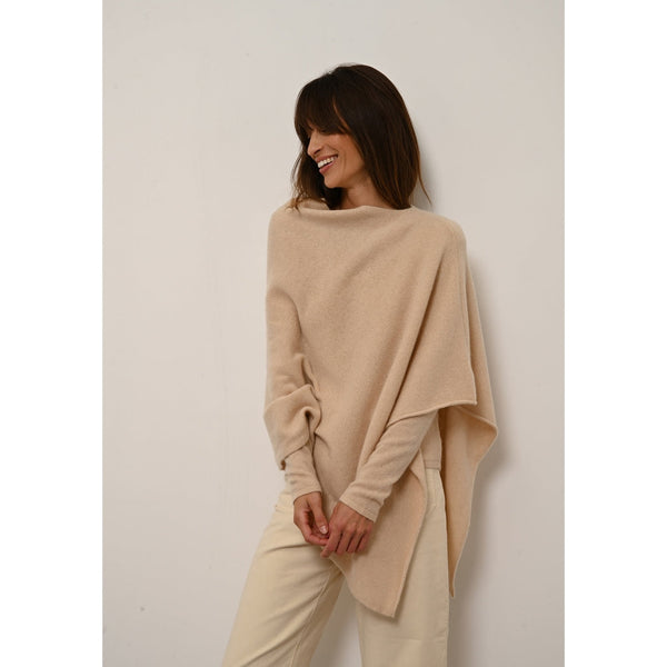 Poncho 4 Fils Ashley - 100% Cachemire 4 Fils - Sable - Femme