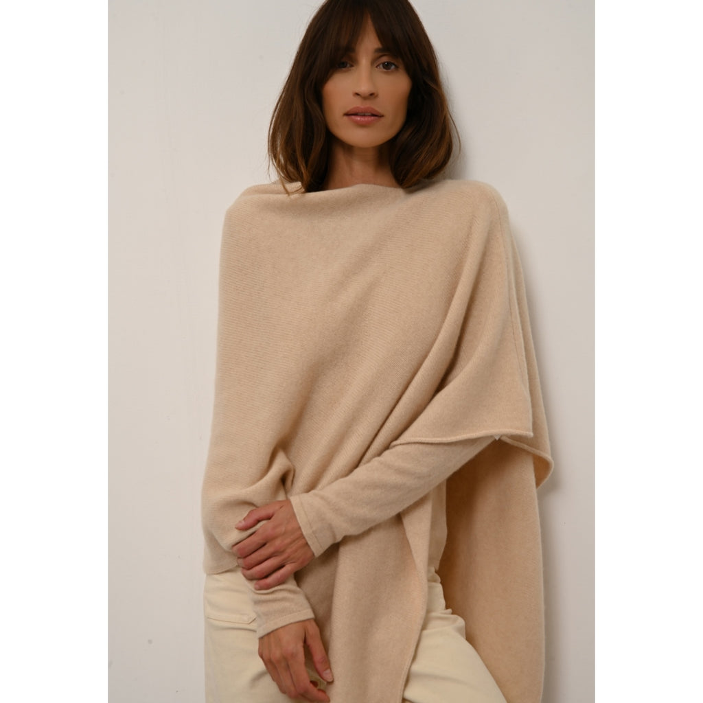 Poncho 4 Fils Ashley - 100% Cachemire 4 Fils - Sable - Femme
