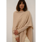 Poncho 4 Fils Ashley - 100% Cachemire 4 Fils - Sable - Femme