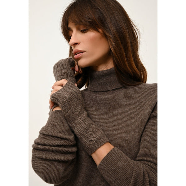 Mitaines 6 Fils Bale - 100% Cachemire 6 Fils - Taupe Chiné - Mixte