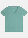 T-Shirt Col V - Glamis - Vert Chiné