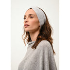 Just Cashmere - Bandeau Namad Gris Clair Chiné - 100% Cachemire - 4 Fils - Jersey - Mixte