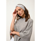 Just Cashmere - Bandeau Namad Gris Clair Chiné - 100% Cachemire - 4 Fils - Jersey - Mixte