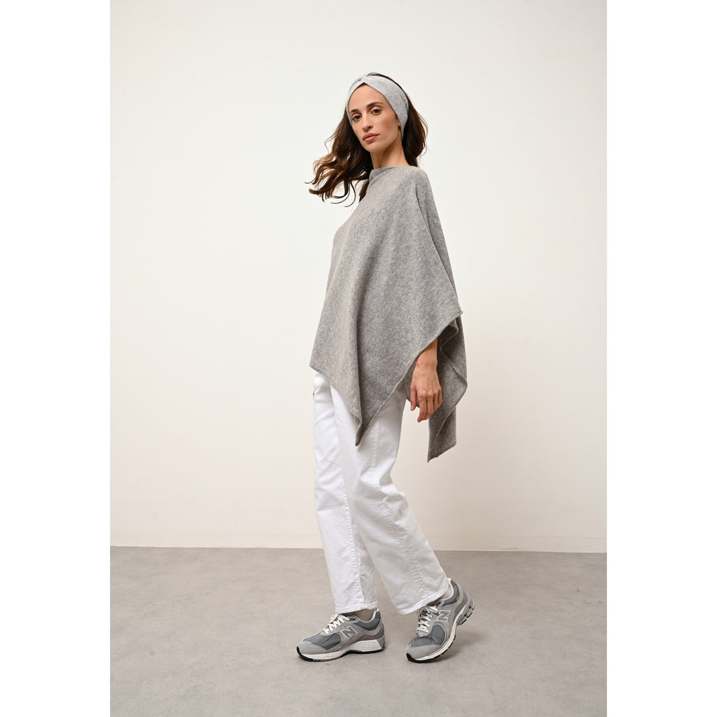 Just Cashmere - Bandeau Namad Gris Clair Chiné - 100% Cachemire - 4 Fils - Jersey - Mixte