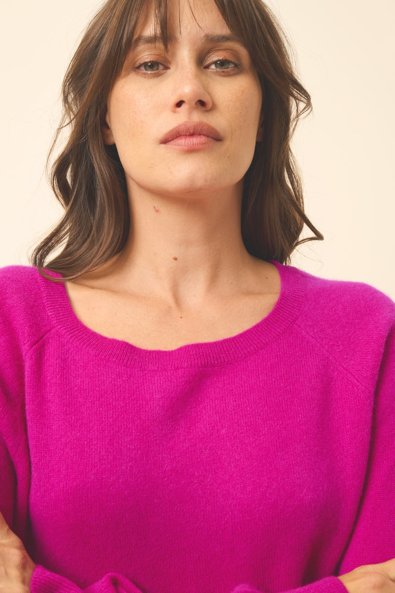 Pull Col Bateau Goutte Dos - Abigail - Violine