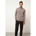 Pull Col Roulé Connor Caribou Chiné, 100% Cachemire, 2 Fils, Jersey - Homme