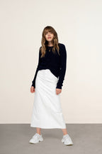 Just Cashmere - Cardigan Col Rond Laura - Navy - 100% Cachemire 2 Fils - Torsade - Femme