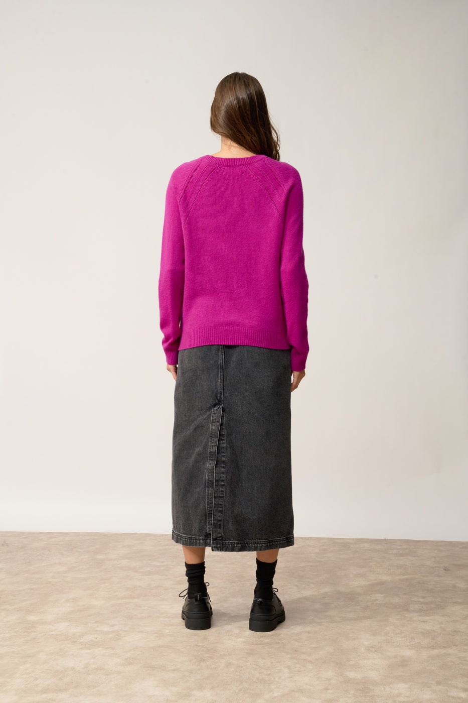 Pull Col Rond 4 Fils - Arequipa - Violine