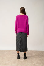 Pull Col Rond 4 Fils - Arequipa - Violine