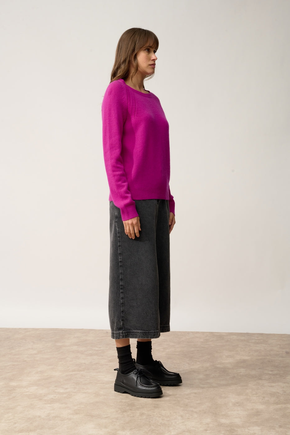 Pull Col Rond 4 Fils - Arequipa - Violine