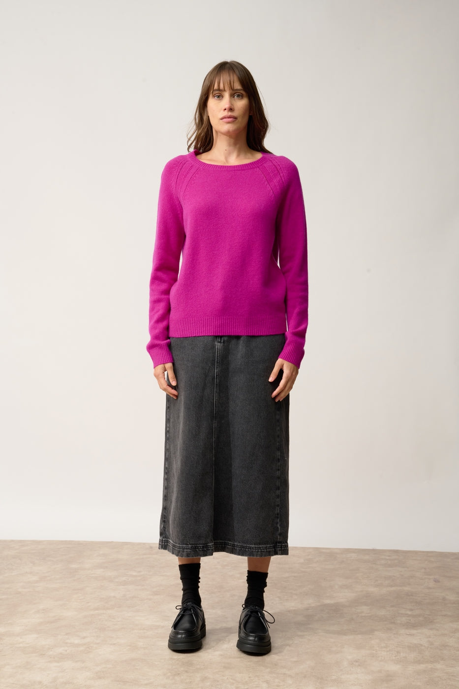 Pull Col Rond 4 Fils - Arequipa - Violine