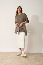 T-Shirt Col Rond 4 Fils - Carla - Taupe Chiné