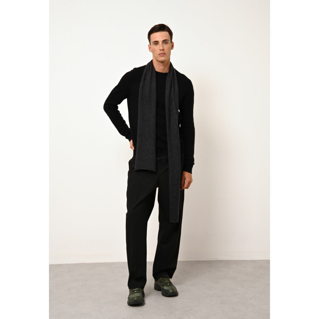 Pull Col Rond Howard - 100% Cachemire 2 Fils - Noir - Homme