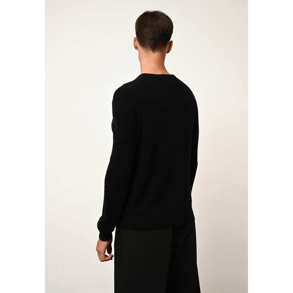 Pull Col Rond Howard - 100% Cachemire 2 Fils - Noir - Homme