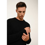 Pull Col Rond Howard - 100% Cachemire 2 Fils - Noir - Homme