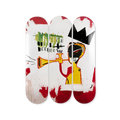 Jean-Michel Basquiat's Trumpet skateboard art by the skateroom