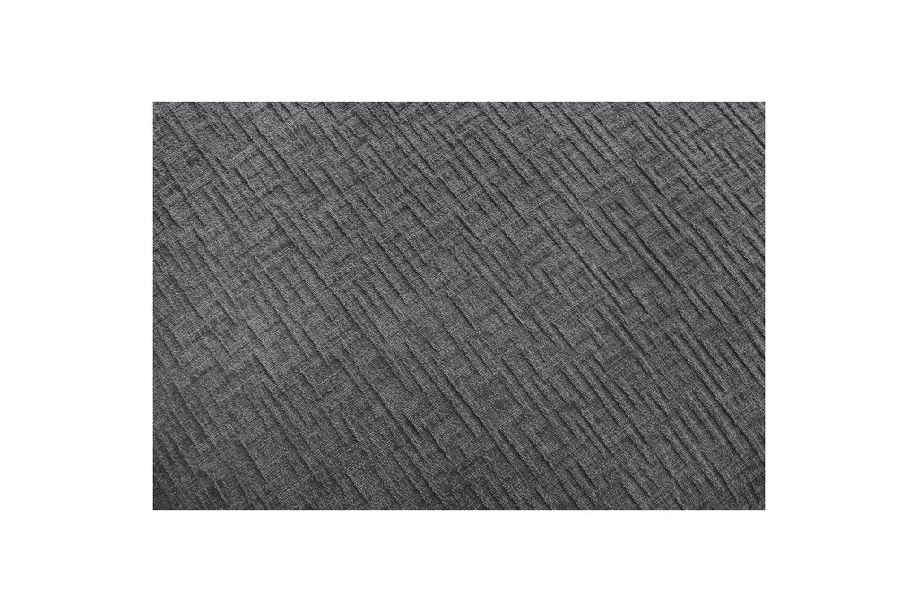 Jeanne - Canapé D'Angle Fixe Modulable - Tissu Texturé Avec 2 Chauffeuses, 1 Angle Et 2 Poufs