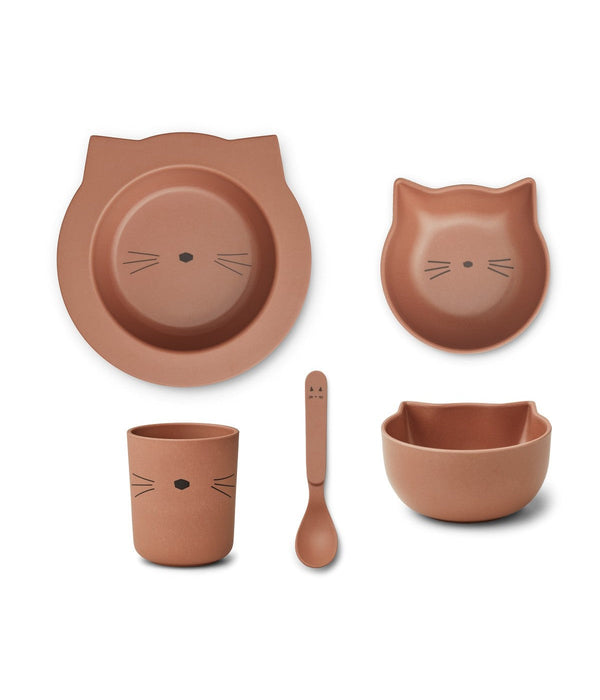 Ensemble Bébé Joana - Chat / Rose De Toscane