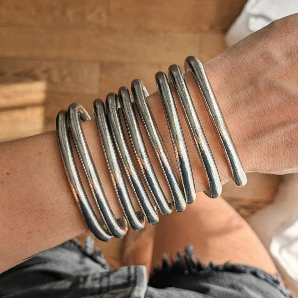 Jonc Bouddhiste - Antique Silver