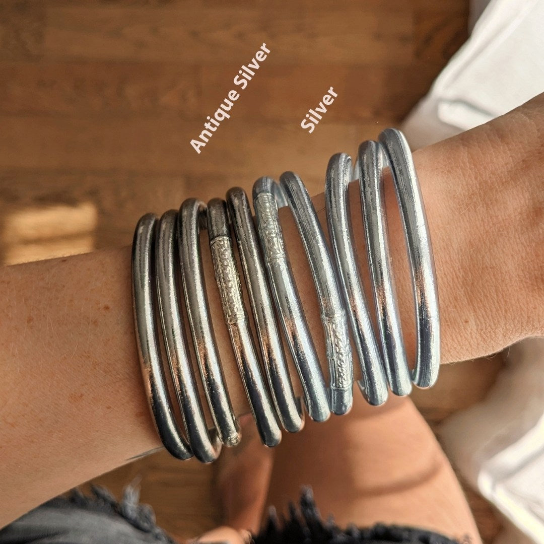 Jonc Bouddhiste - Antique Silver