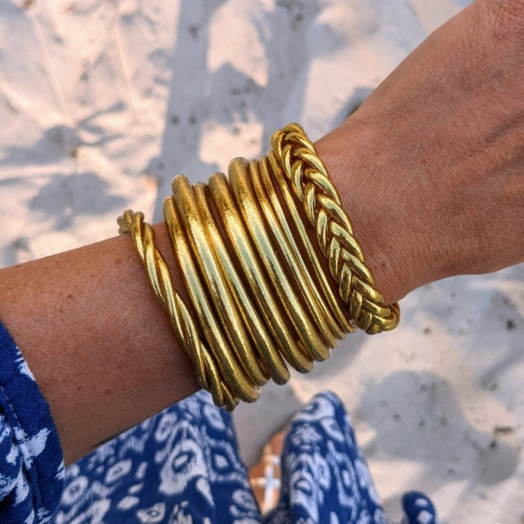 Jonc Bouddhiste Fin - Light Gold